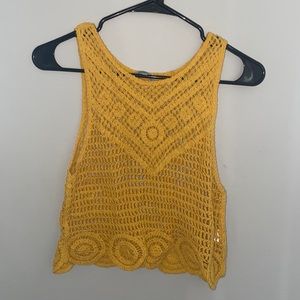 Woman crochet crop top